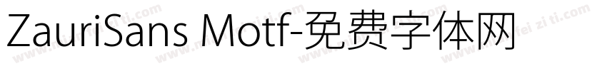 ZauriSans Motf字体转换